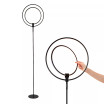 Eclipse LED Modern Torchiere Floor Lamp with Adjustable Rings
