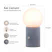 Kai LED Cement Modern Table, Desk and Nightstand Lamp
