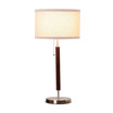 Carter LED Table Desk and Nightstand Lamp with Walnut Wood Finish