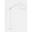 Hudson LED Arc Floor Lamp with Adjustable Height & Weighted Base