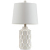 INK+IVY Contour Ivory Ceramic Glass Table Lamp