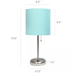 Stick Lamp with USB Charging Port and Fabric Shade 2 Pack Set