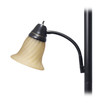 Elegant Designs 2 Light Mother Daughter Floor Lamp with Amber Marble Glass Shades