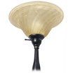 Elegant Designs 2 Light Mother Daughter Floor Lamp with Amber Marble Glass Shades