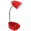 Limelight's Gooseneck Organizer Desk Lamp with iPad Tablet Stand Book Holder and Charging Outlet