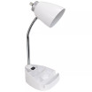 Limelight's Gooseneck Organizer Desk Lamp with iPad Tablet Stand Book Holder and Charging Outlet