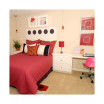 Lime Lights Stick Lamp with Charging Outlet and Fabric Shade