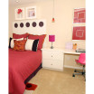 Lime Lights Stick Lamp with Charging Outlet and Fabric Shade