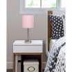 Lime Lights Stick Lamp with Charging Outlet and Fabric Shade