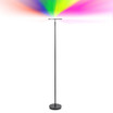 Sky Color Changing LED Torchiere Floor Lamp with Adjustable Head and Cellular Remote Control in Black