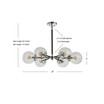 Caleb 6-Light 28" Cluster Pendant