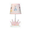 Disney Princesses Pink Crown Nursery Lamp with Shade & Bulb