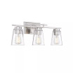 Calhoun 3-Light Bathroom Vanity Light with Clear Glass (24" W x 9" H)