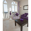 Elegant Designs 		Curved Purple Ceramic Table Lamp with Asymmetrical White Shade