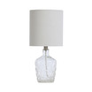Textured Glass Accent Lamp with An Open Bottom Design
