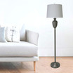 1591BS 61" Brushed Steel Decorative Urn Floor Lamp