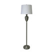 1591BS 61" Brushed Steel Decorative Urn Floor Lamp