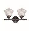 Huntley 2 Light Farmhouse Bathroom Vanity Wall Light Clear Schoolhouse Glass