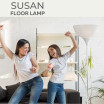 Susan Floor Lamp with White Cone Shade