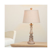 Distressed Candlestick Resin Table Lamp