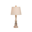 Distressed Candlestick Resin Table Lamp