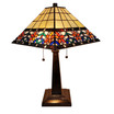 Tiffany Style Floral Mission Table Lamp