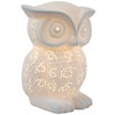 Simple Designs Porcelain Wise Owl Shaped Animal Light Table Lamp