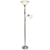 Elegant Designs 2 Light Mother Daughter Floor Lamp with White Marble Glass