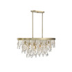 Livorno 8-Light Oval Chandelier in Noble Brass