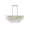 Livorno 8-Light Oval Chandelier in Noble Brass