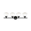 Huntley 4 Light Farmhouse Bathroom Vanity Wall Light Schoolhouse Glass