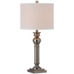 Set of 2 Argos Column Platinum-Tone Table Lamps