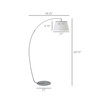 Arc Floor Lamp, Modern Standing Lamp w/ Foot Switch & Metal Base, White