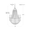 Frosted Crystal Bead Chandelier