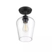 Octave 1-Light Semi-Flush Ceiling Light with Clear Glass (8" W x 14" H)