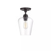 Octave 1-Light Semi-Flush Ceiling Light with Clear Glass (8" W x 14" H)