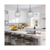 Modern American spherical crystal chandelier -3 bulbs -E12 lamp holder