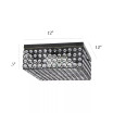 Elegant Designs Elipse Crystal 2 Light Square Ceiling Flush Mount