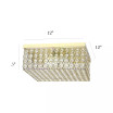 Elegant Designs Elipse Crystal 2 Light Square Ceiling Flush Mount