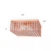 Elegant Designs Elipse Crystal 2 Light Square Ceiling Flush Mount