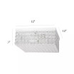 Elegant Designs Elipse Crystal 2 Light Square Ceiling Flush Mount