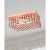 Elegant Designs Elipse Crystal 2 Light Square Ceiling Flush Mount