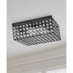 Elegant Designs Elipse Crystal 2 Light Square Ceiling Flush Mount