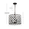 Gabrielle 16" Crystal,Metal LED Pendant Oil-Rubbed