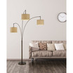 Lumiere Modern LED 80" 3-Arched Floor Lamp with Dimmer