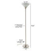 Brushed Silver LED Torchiere