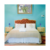 Simple Designs Valencia 2  Pack Mini Touch Table Lamp Set with Fabric Shades