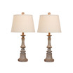 Candlestick Resin Table Lamps, Set of 2