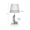 Jungle Friends White/Gray Giraffe Nursery Lamp with Shade & Bulb