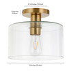Henri Semi Flush Mount Ceiling Light with Shade